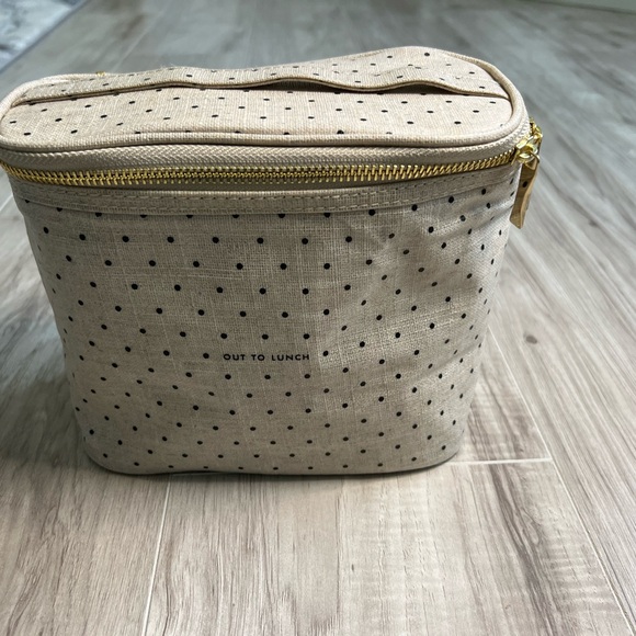 kate spade Accessories - Kate Spade Tan Lunch/TravelBeauty /Cosmetic Bag with Black Dots
